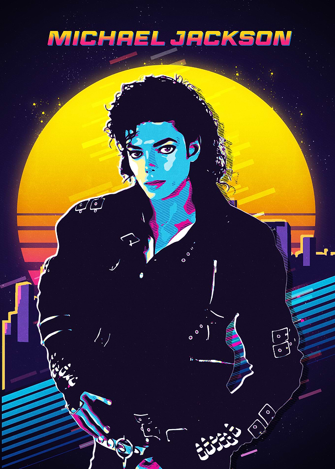 Michael Jackson Retro Art