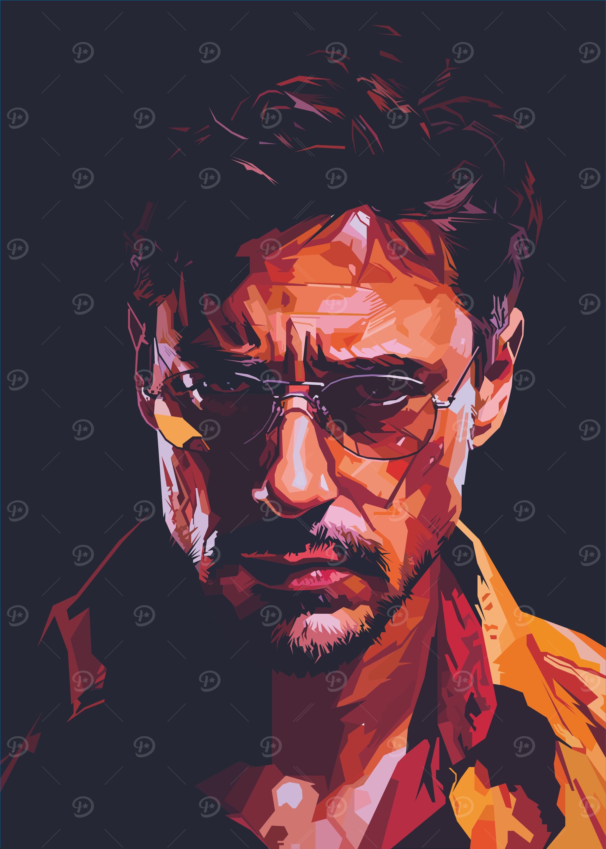 Man With Glasses Digital Art