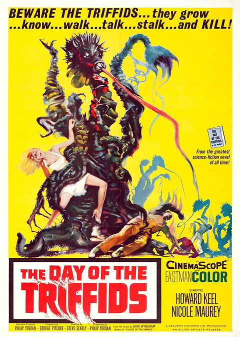 The Day of the Triffids Movie Poster — vintage film art printed on metal