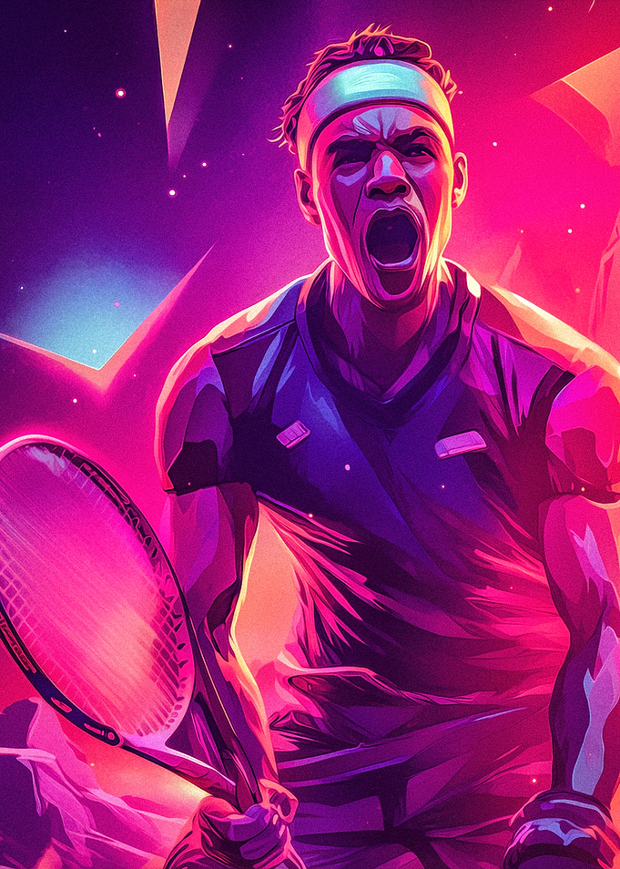 Tennis Player in Action