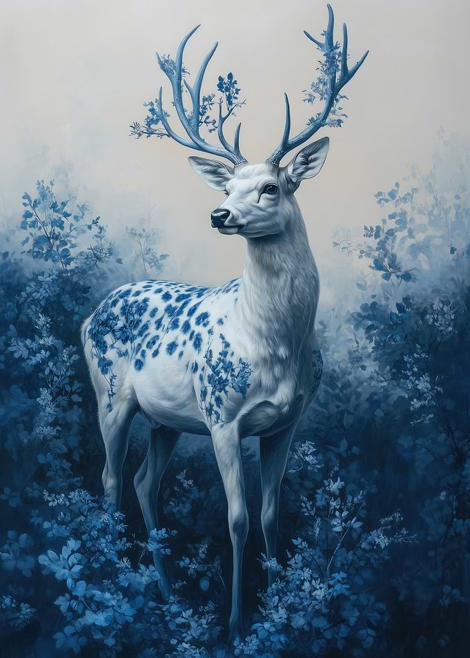 White Deer In Forest
