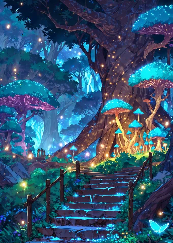 Mystical Mushrooms Forest