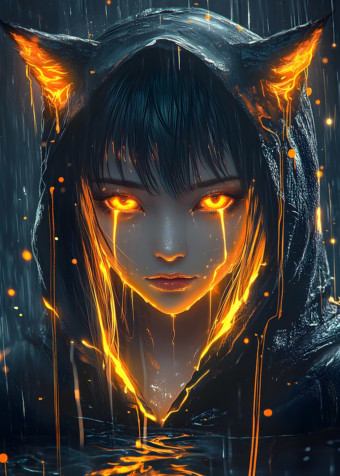 Fire Anime Girl