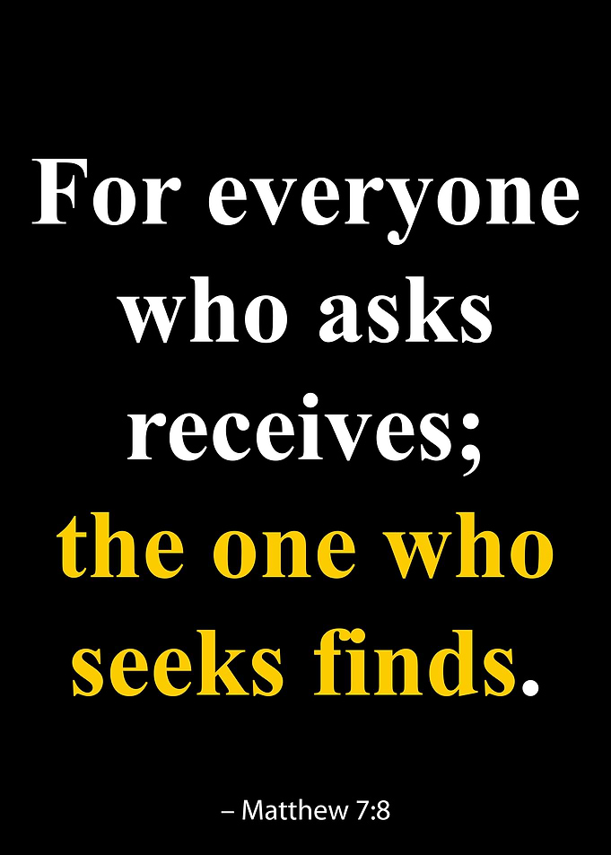 Bible Verse - Matthew 7:8