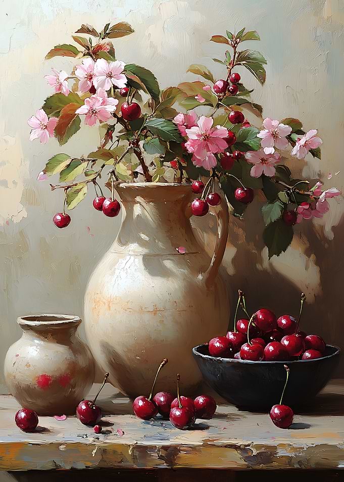 Cherry Blossom Still Life