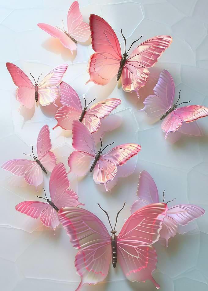Pink Butterfly Wall Decor
