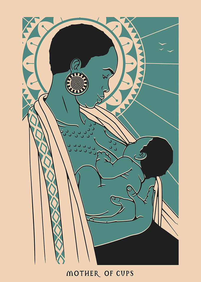 Mother of Cups Tarot Card