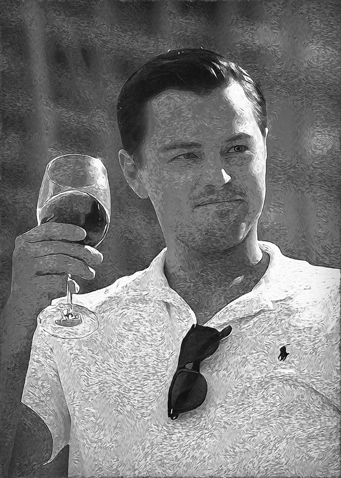 Leo holding a glass