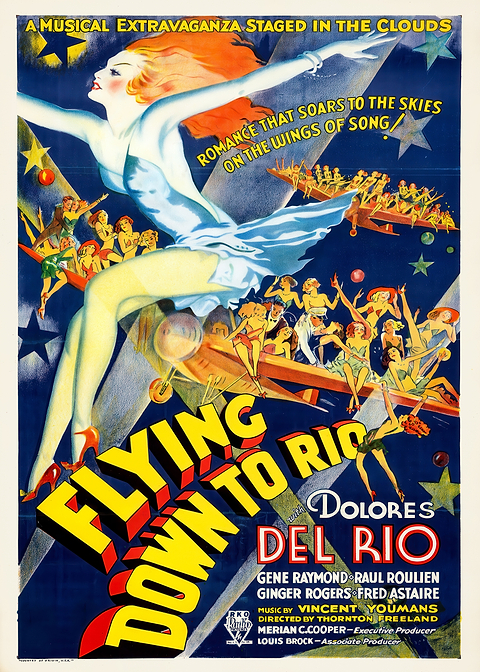 Flying Down to Rio Movie Poster — vintage film art printed on metal