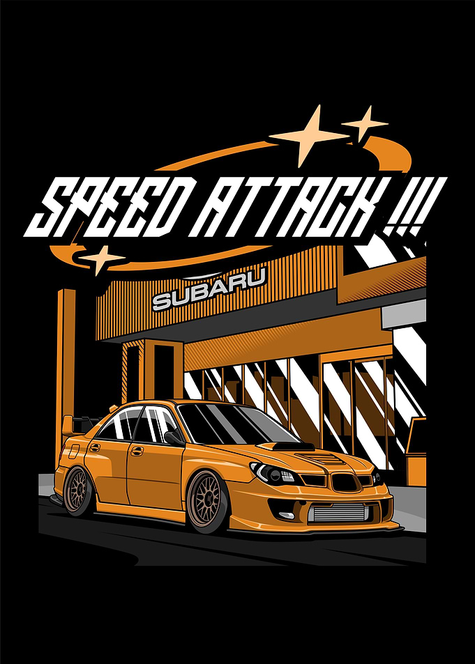 Subaru Speed Attack Orange