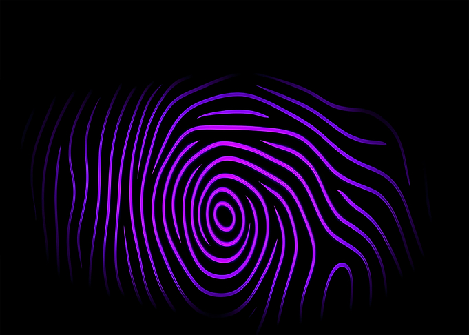 Purple Fingerprint Abstract