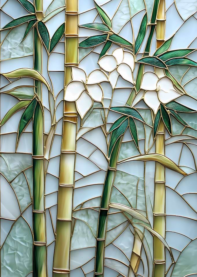 Bamboo Tree Stained Glass