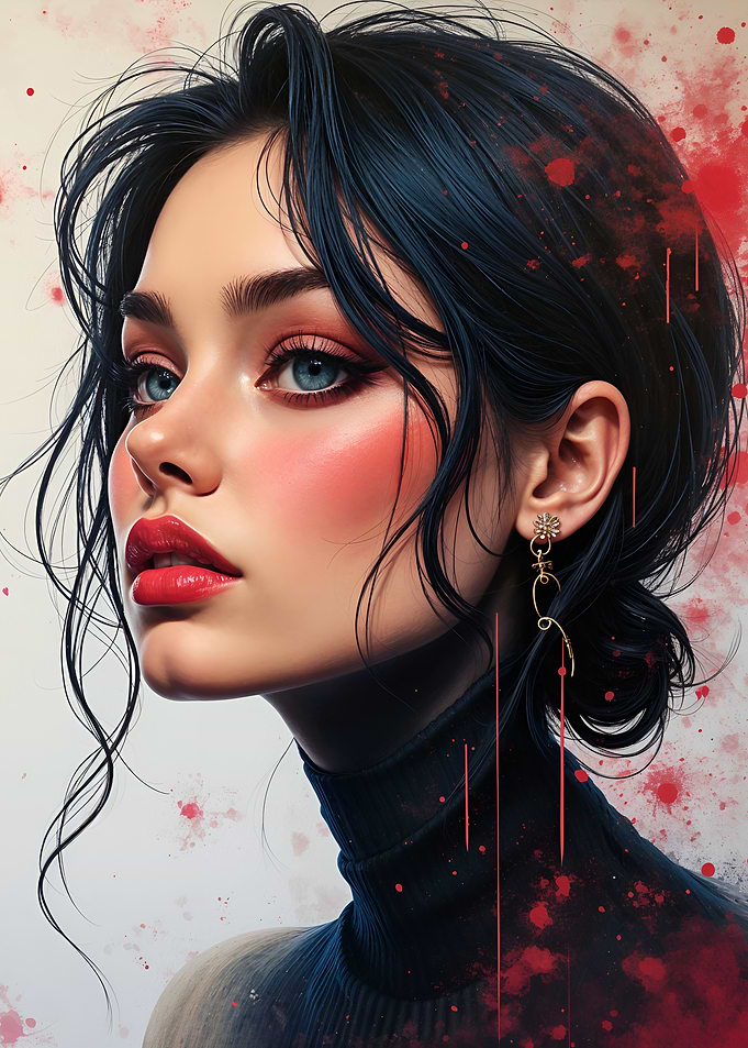 Digital Portrait of Woman