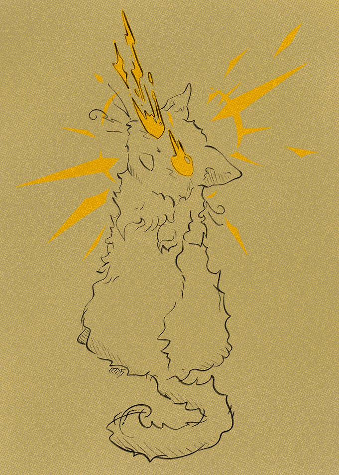 Cat Seeing Light