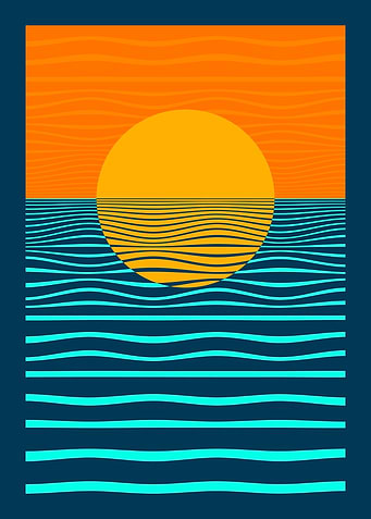Sunset Ocean Waves