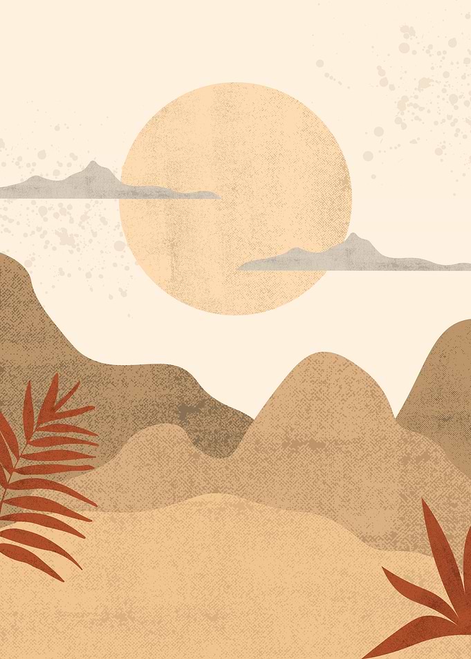 Sunset Mountain Landscape