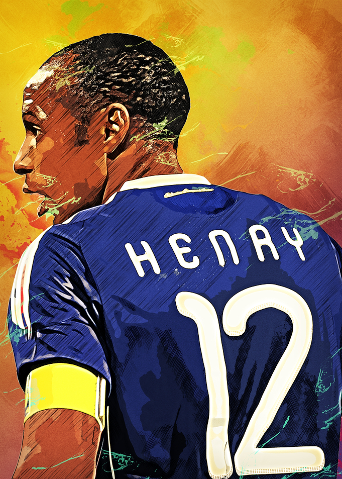Thierry Henry Football Art