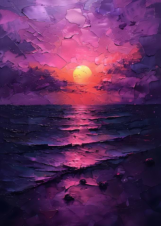 Purple Sunset Seascape