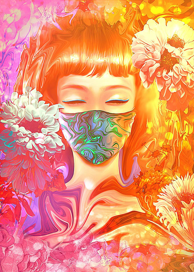 Floral Mask Woman