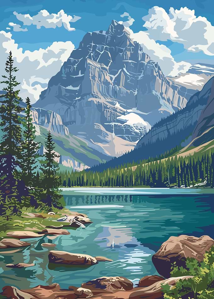 Mountain Lake Landscape