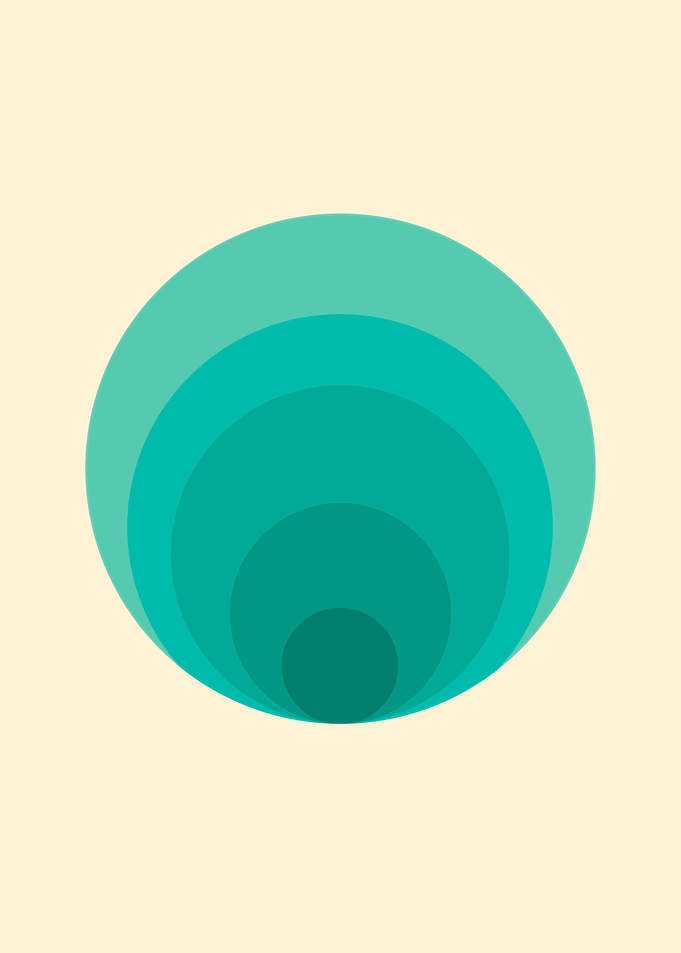 Abstract Teal Circles