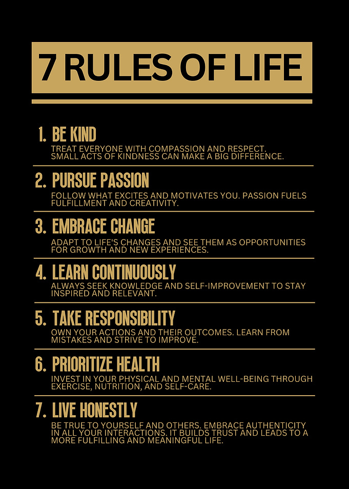 7 Rules of Life Poster