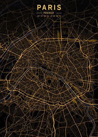 Paris Golden City Map