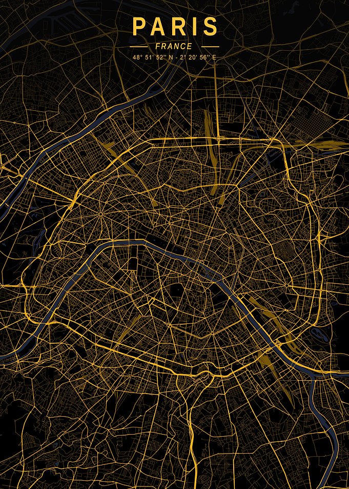 Paris Golden City Map