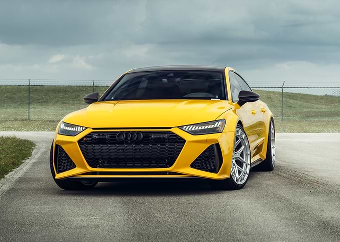 Yellow Audi RS7