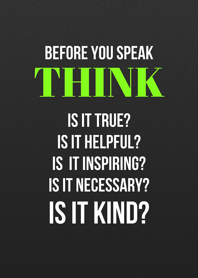 Think Before You Speak