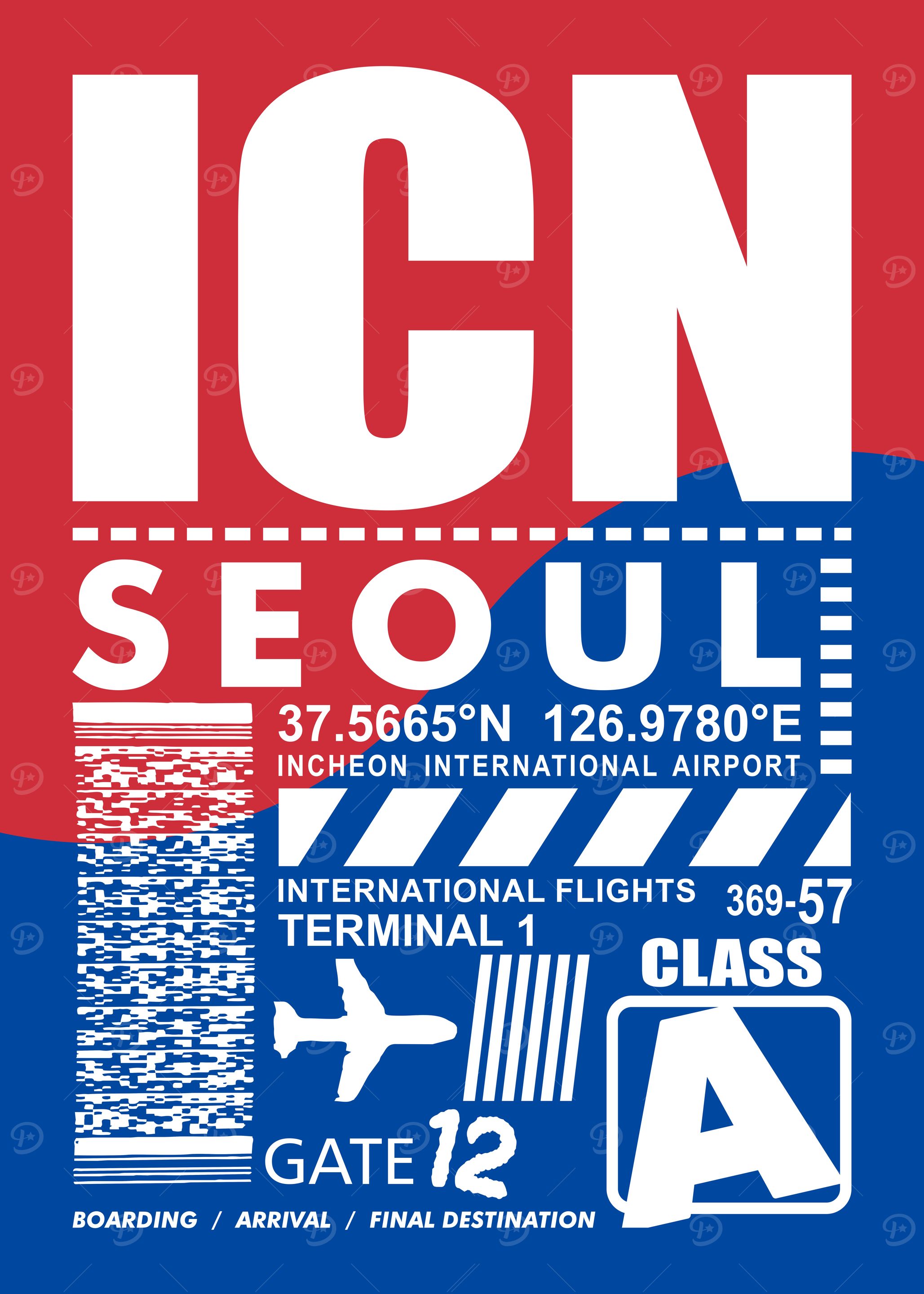 ICN Seoul Airport Boarding Pass South Korea