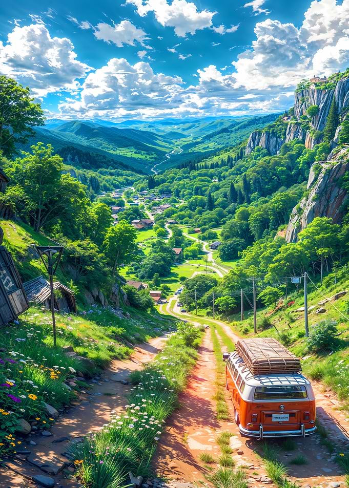 Camping Day in Mountain Valley