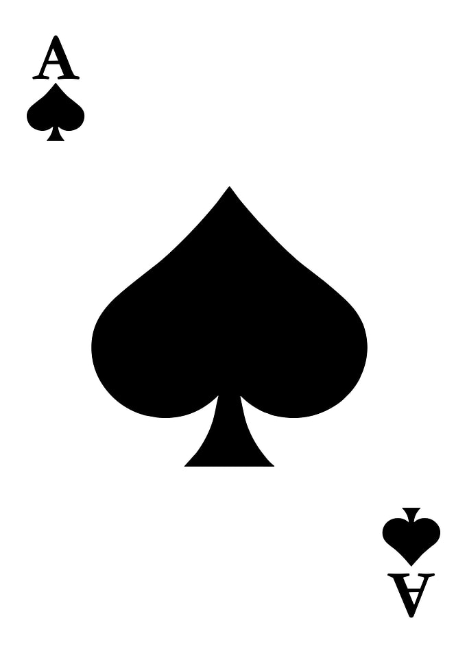 Ace of Spades Playing Card