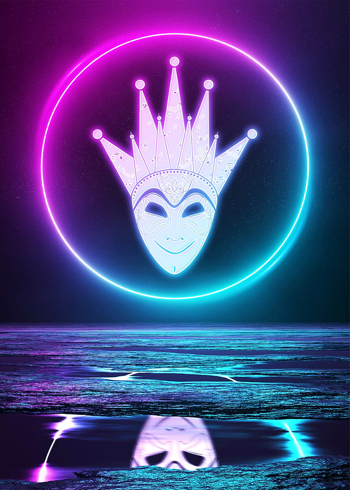 Neon dj mask