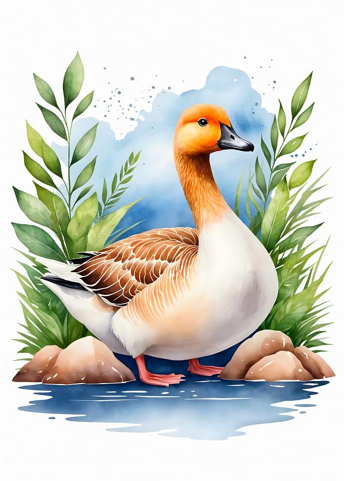 Goose Watercolor