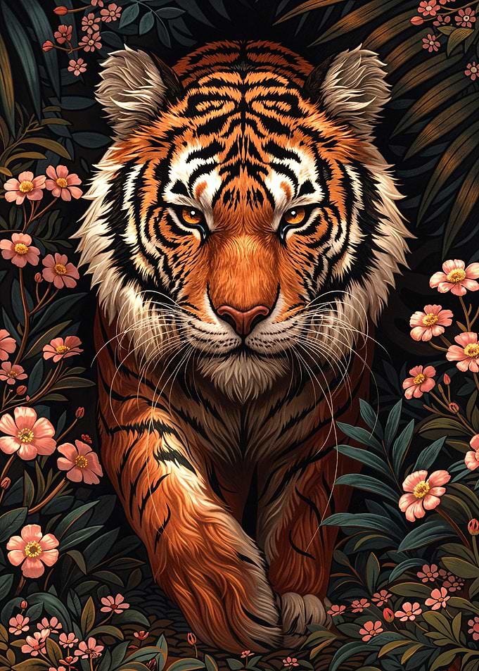 Tiger in Bloom
