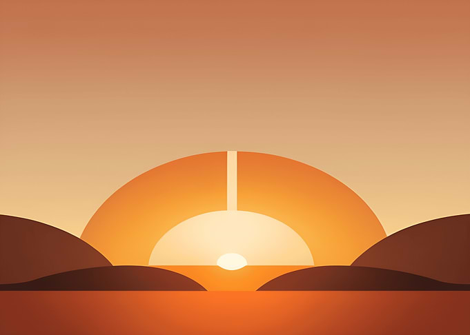 Sunset Minimalist Art