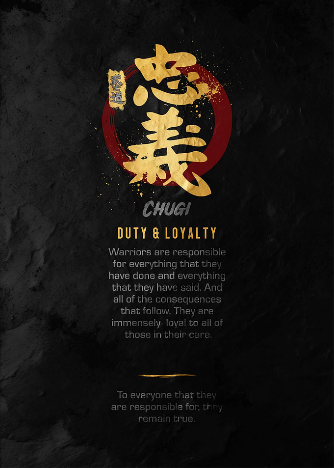 Japanese Kanji chugi - Duty & Loyalty