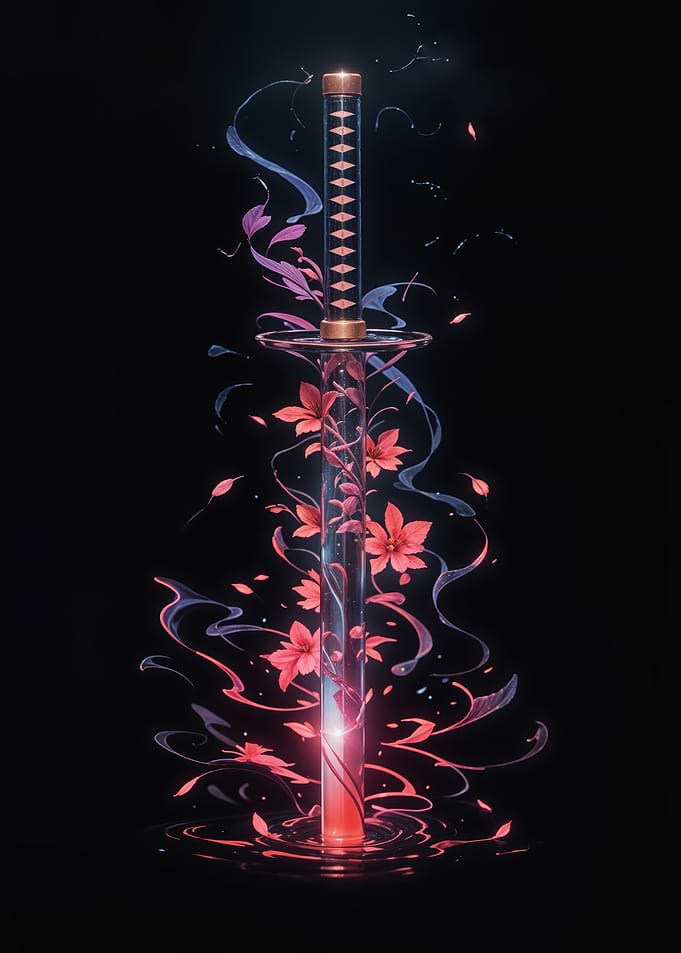 Floral Katana demon slayer