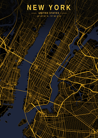 New York Golden Map