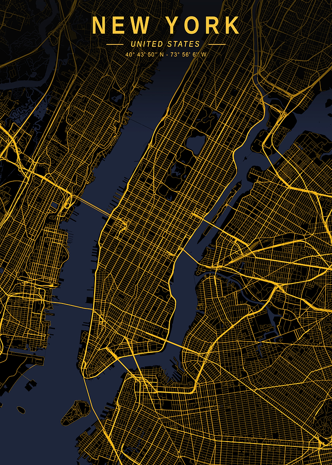 New York Golden Map