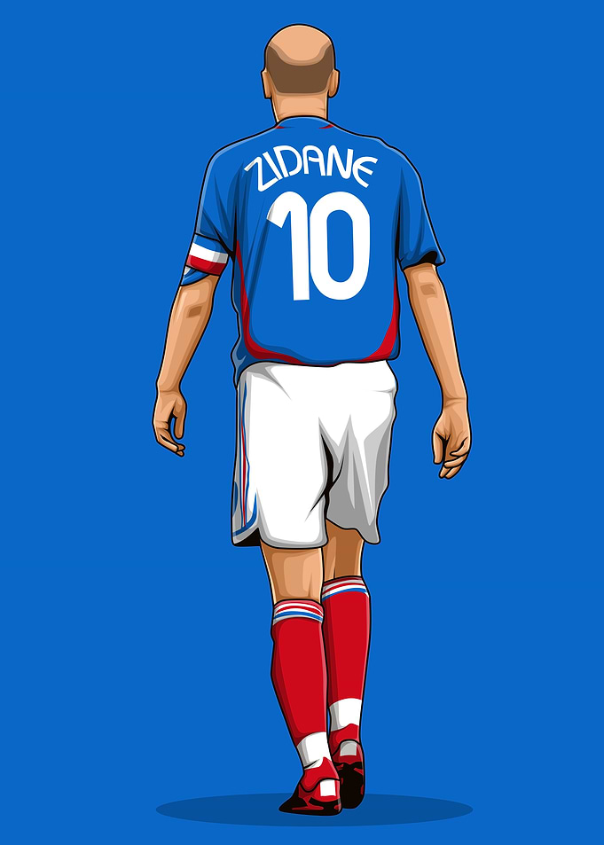Zidane Football Illustration