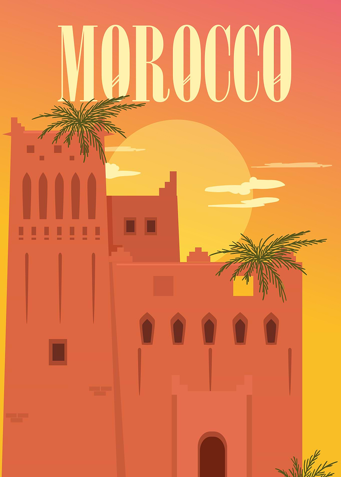 Morocco Sunset Cityscape