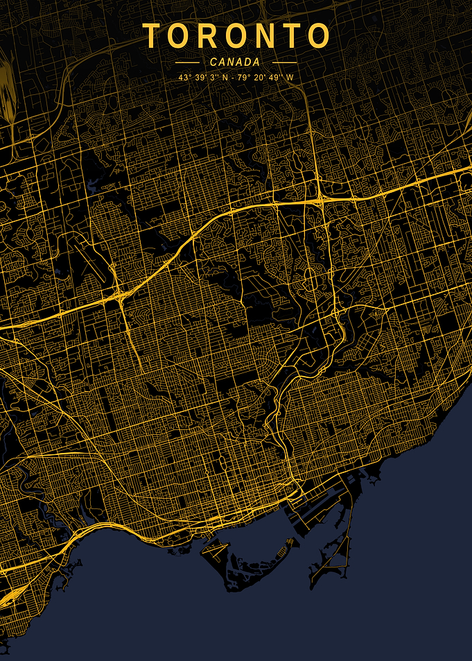 Toronto Golden City Map