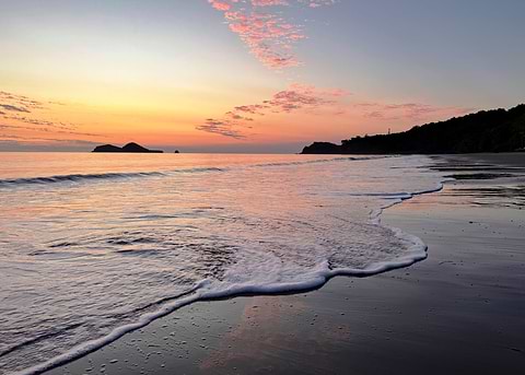 Sunset Beach — landscape photograph on metal