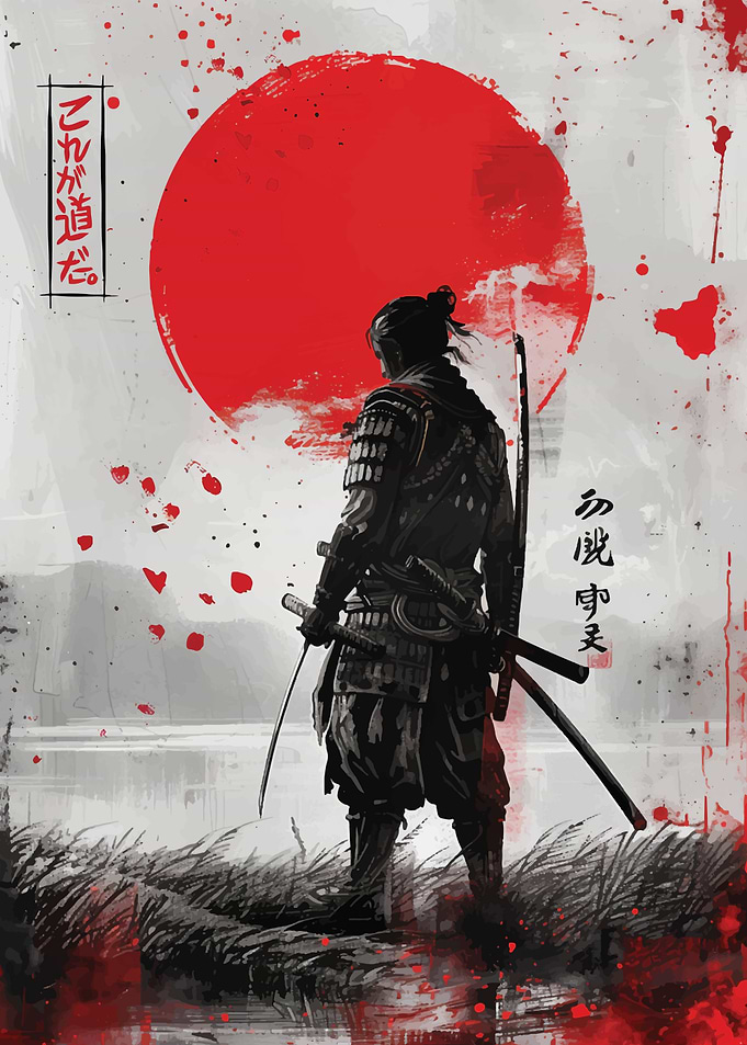 Red moon Samurai
