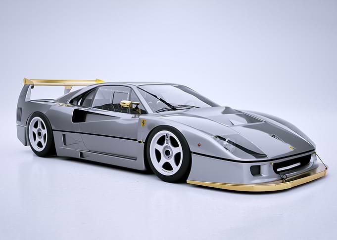 Silver Ferrari F40