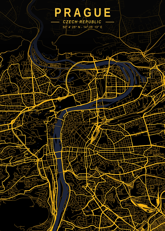 Prague Golden City Map