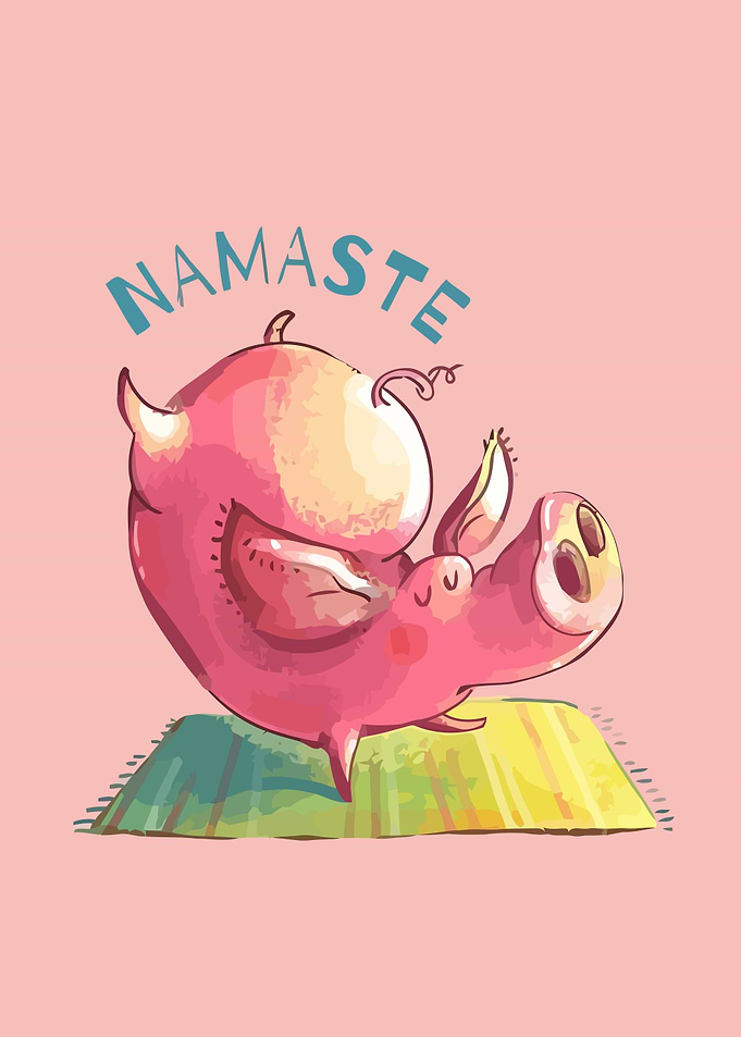 Namaste Pig Yoga