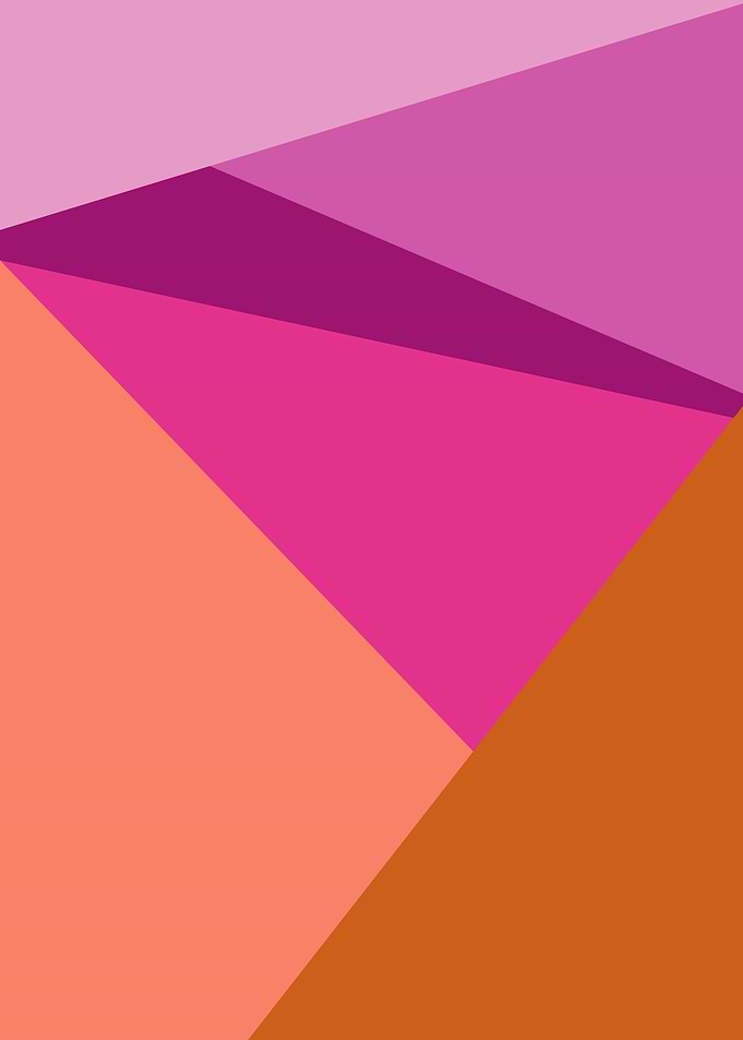 Vibrant Geometric Abstract | Bold Pink and Orange Color Block Art